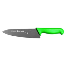 Professional Chefs Knife - BKG301-8 Wide Triangular 8" (200mm) Ultra Sharp Kitchen Knife With Long Lasting Blade - Green Handle Stainless Steel