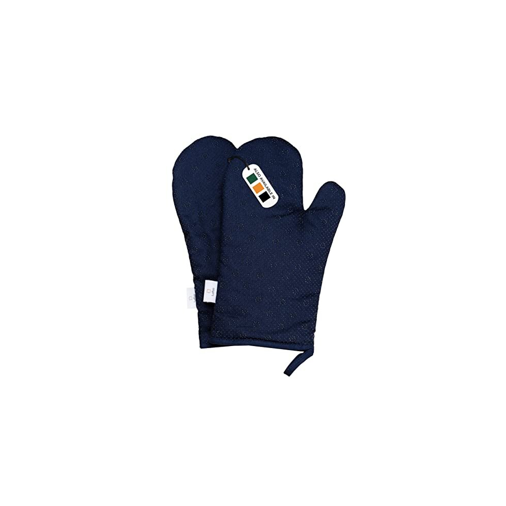 Blue Oven Mitts Premium Non-Slip Blue Navy Blue Oven Gloves - Blue Oven Mitt Stylish & Versatile Kitchen Navy Oven Gloves Blue