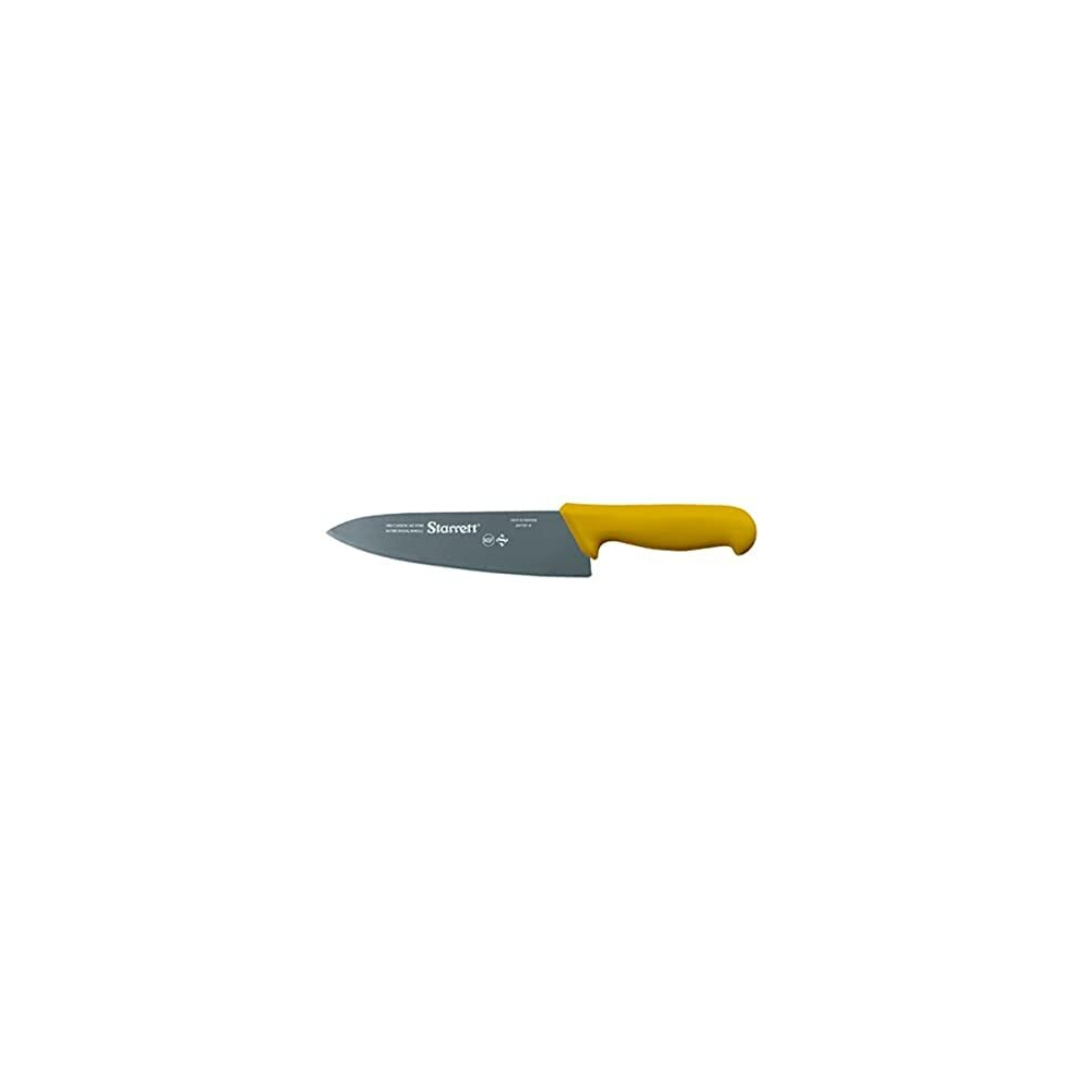 Professional Chefs Knife - BKY301-8 Wide Triangular 8" (200mm) Ultra Sharp Kitchen Knife With Long Lasting Blade - Yellow Handle Stainless Steel