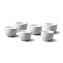 Set of 6 Traditional Porcelain Individual Butter Pats / Pinch Bowls 3cm – White, (TSET32)