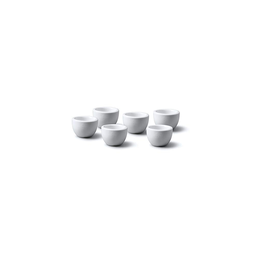 Set of 6 Traditional Porcelain Individual Butter Pats / Pinch Bowls 3cm – White, (TSET32)