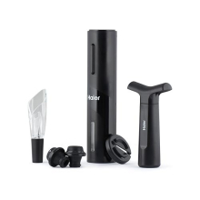 6-in-1 Electric Wine Bottle Opener Kit, Includes USB Rechargeable Bottle Opener, Tulip Wine Aerator Pourer, Foil Cutter, Vacuum Pump, 2 Wine Bottle