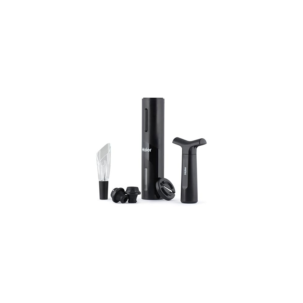 6-in-1 Electric Wine Bottle Opener Kit, Includes USB Rechargeable Bottle Opener, Tulip Wine Aerator Pourer, Foil Cutter, Vacuum Pump, 2 Wine Bottle