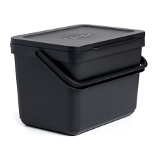 Tatay Kitchen Cucile Cesto compost Cestino del caddy 6 L Polypropilene a base di materiali riciclati al 100 % Misure di colore nero 26 5 x 19 x 18 5