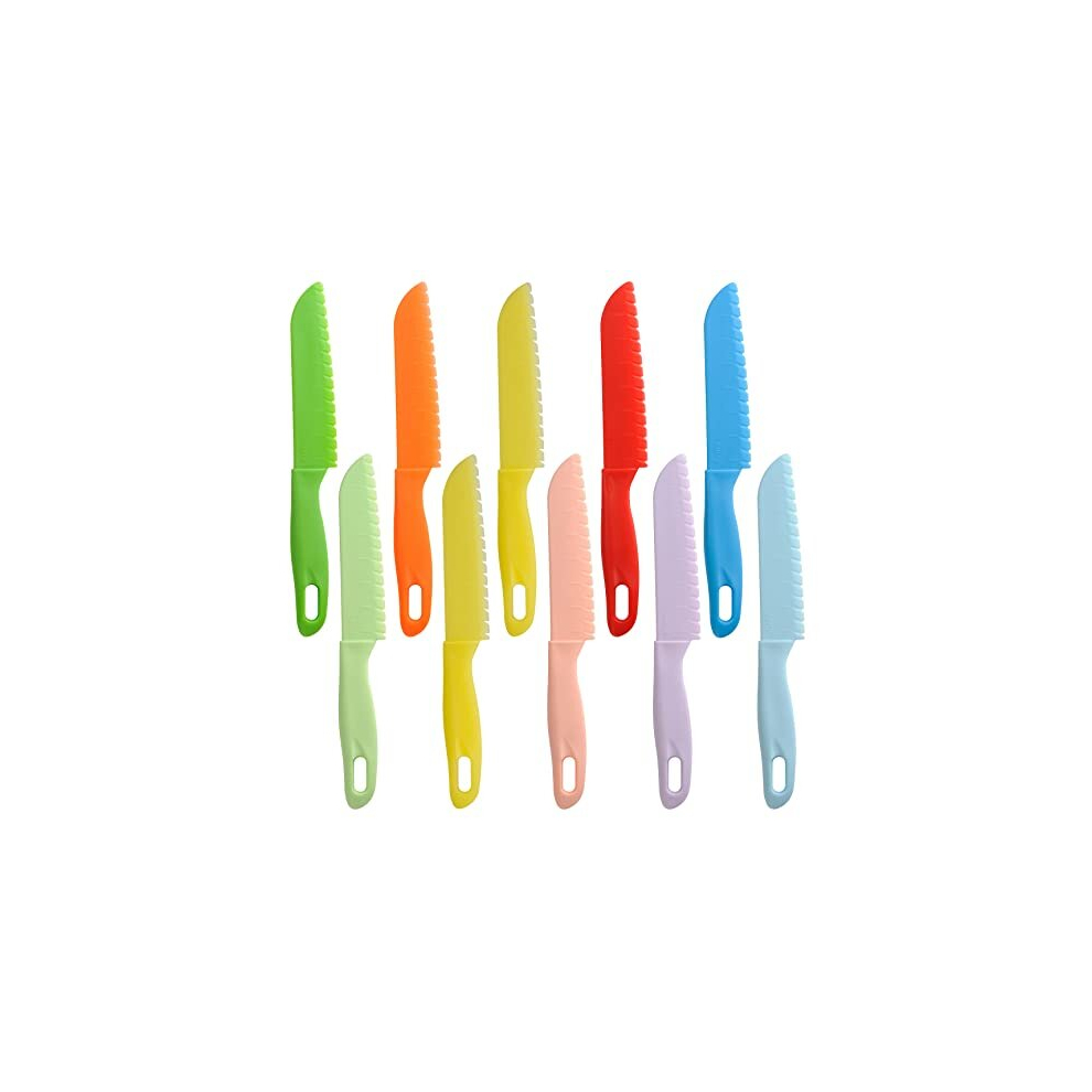 10 Pieces Kids Kitchen Knife Set, Toddler'Plastic Kitchen Knife Set - Kids Safe Cooking Knives, Chef Nylon Knife/Children's Fruit Knife, Cake Knife?