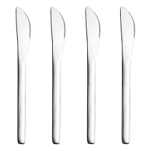 5.5in 4-Piece Dessert Knives Set Stainless Steel Small Kids Dinner Knife Appetizer Fruit Snack Serving Knives Flatware Set