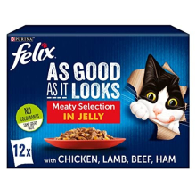 As Good As It Looks Meaty Selection in Jelly Cat Food 12x100 g (Pack of 4)