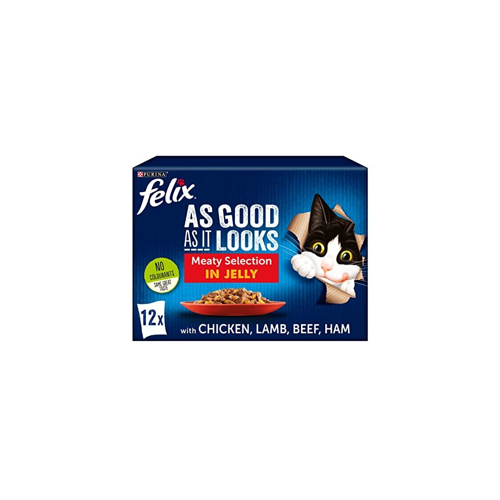 As Good As It Looks Meaty Selection in Jelly Cat Food 12x100 g (Pack of 4)