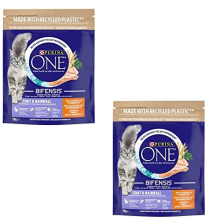 Coat and Hairball Adult Dry Cat Food with Chicken 750g