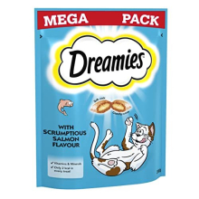 Mega Pack Cat Treats, Tasty Snacks with Delicious Salmon, 6 Pouches of 200 g