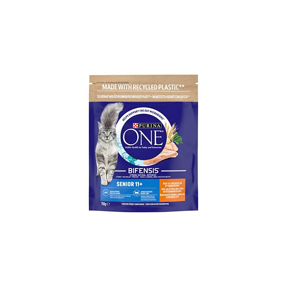 Purina Senior 11 Plus Dry Cat Food Chicken, 750G