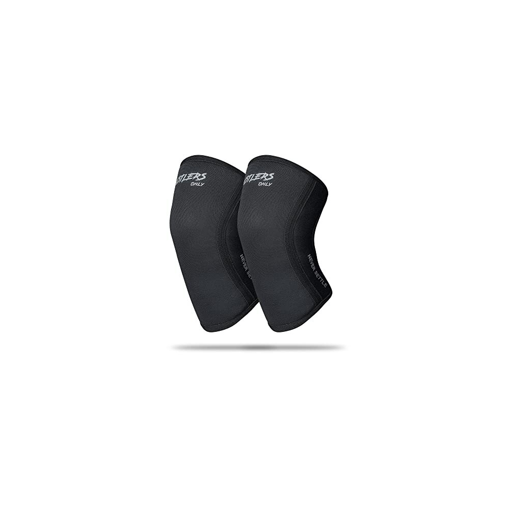 Hustlers Only Knee Sleeves Weightlifting 5Mm Neoprene Compression Knee Braces For Instant Joint Pain Relief Knee Support Sleeves For Gym Training, Powerlifting,