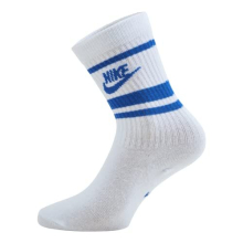 U Nk Crew NSW Essential STRIPE Socks - White/Game Royal/(Game Royal), Large