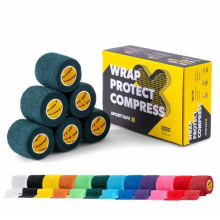 6 Rolls SPORTTAPE Self-Adhesive Football Sock Tape | 5cm x 4.5m - Dark Green | Cohesive Bandage Sock Wrap, Shin Pad Tape | Goalkeeper Wrist Tape &