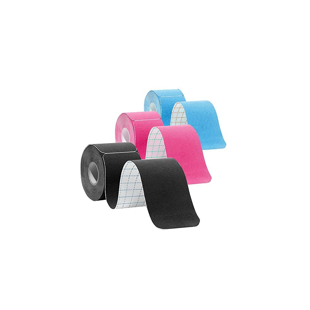 Anampion Kinesiology Tape Precut (3 Rolls,60 Strips) Elastic Physio Tape For Muscle Support And Injury Recovery Adhesive Waterproof Sports Tape For Ankle Knee