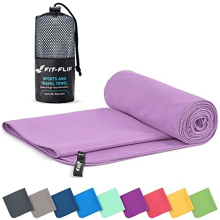 Microfibre towel - compact, ultra lightweight & fast drying travel towel - the perfect sports, gym & beach towel, camping towel and swimming towels