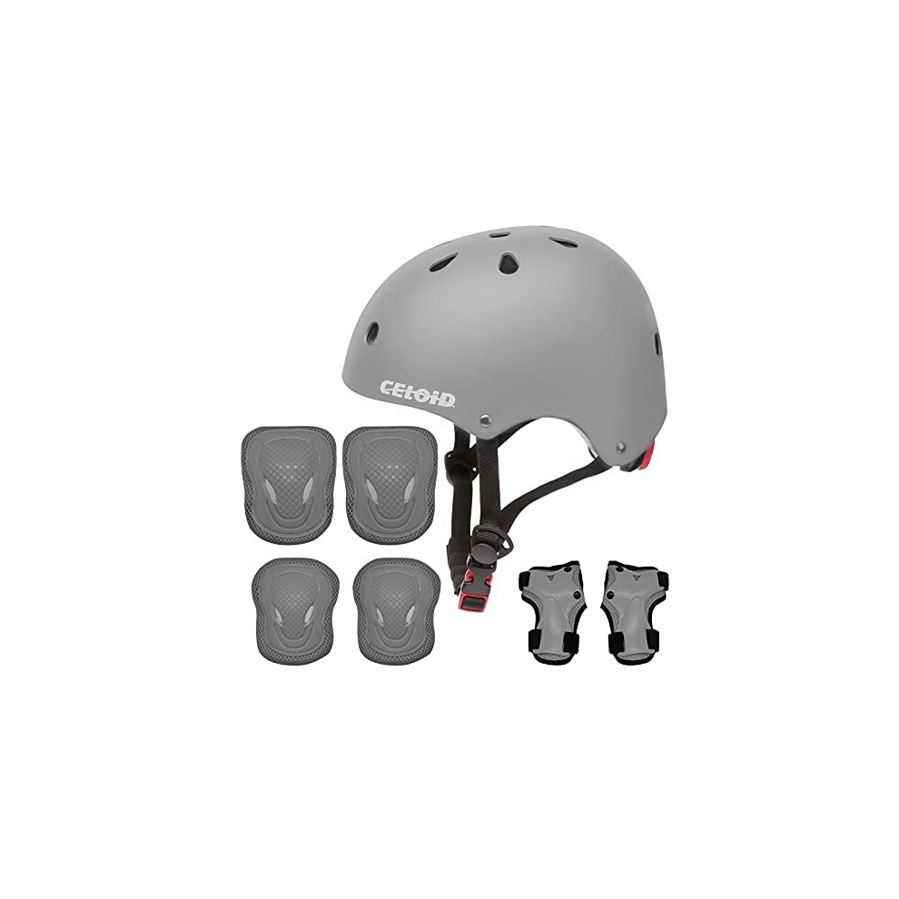 Kids Helmet Pad Set,Adjustable Kids Skateboard Bike Helmet Knee & Elbow Pads Wrist Guards 3-5-8 yrs Kids Protective Gear Set for Girls Boys Bicycle