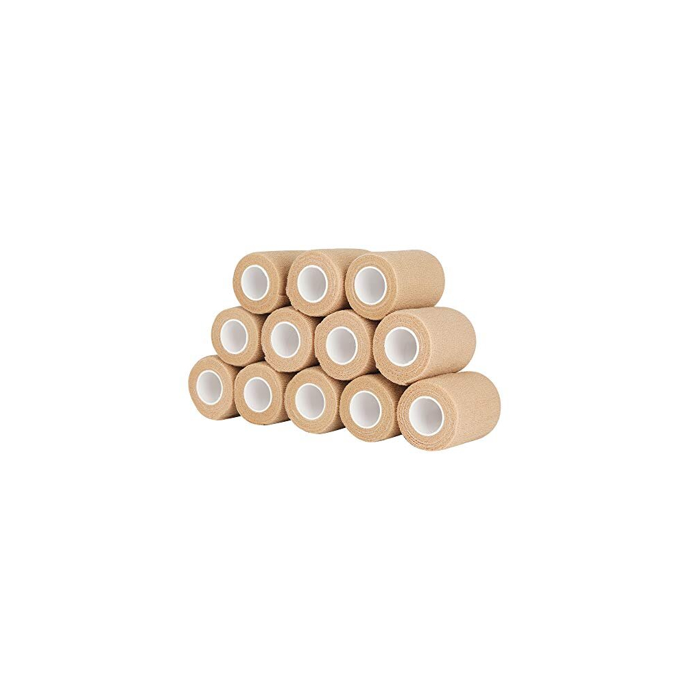 Phytop 12 Rolls Self Adhesive Bandage Tape 7.5 Cm X 4.5 M (Beige)