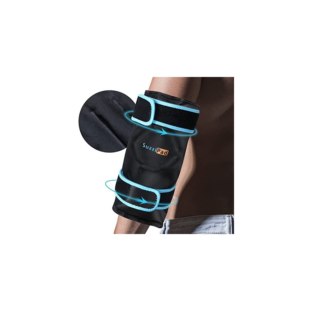 Suzzipad Elbow Ice Pack For Tendonitis And Tennis Elbow, Wearable Ice Elbow Wrap With Cold Compress, Pain Relief For Forearm, Tennis Elbow, Golfers Elbow,