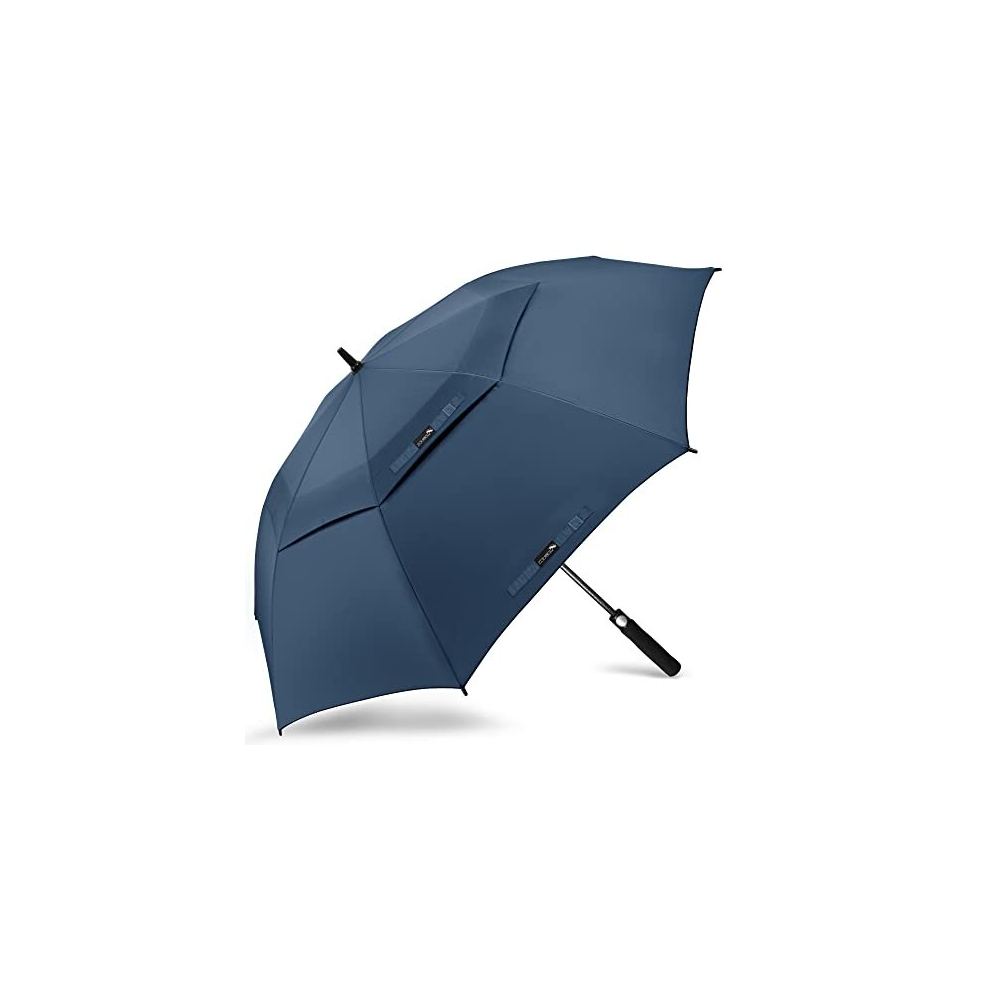 Large Golf Umbrella Windproof Strong 50 Inch - Big Golfing Umbrellas Double Canopy Vented For Men - Extra Large Oversize Umberella's With