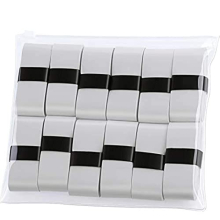 12 Pieces Tennis Racket Badminton Racket Grip Tape Overgrips for Anti-slip and Sweat Absorbent Grip (White, 12 Pieces)
