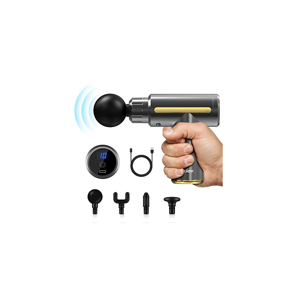 Massage Gun Deep Tissue 10 Speed USB Charging,Portable Handheld Massager,Percussion Massager,Muscle Massager Gun,Ultra Small & Quiet Muscle Massage