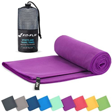Microfibre towel - compact, ultra lightweight & fast drying travel towel - the perfect sports, gym & beach towel, camping towel and swimming towels