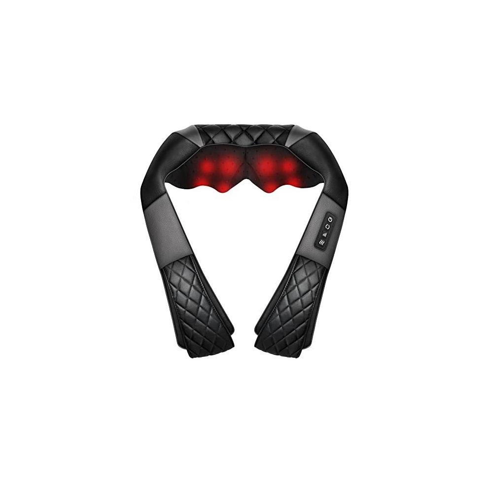 Woqqw Shiatsu Back Neck And Shoulder Massager With Heat - Gifts For Women/Men/Mom/Dad - Electric Deep Tissue 4D Kneading Massager Gifts For Christmas,