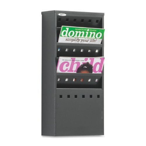 Model 5-Pocket Steel Magazine Rack, Black (4310) Black