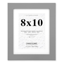 Fabian Clarke London 10x8 Grey Picture Frame with White 8x6 Mount, Fits Poster, Photo, Print, or Certificate with Safety Glass Hang on Wall in