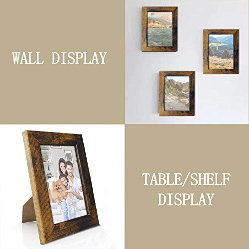 6x4 Photo Frames Rustic Picture Frame Fits 4 by 6 Inch Prints Wall Tabletop Display, 7 Pack 2
