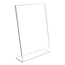 5 x A4 Portrait Acrylic Table Menu Copy Document Poster Sign Holder Angled Lean To Perspex Leaflet Display Stand - 100% Recyclable! Handmade in the UK