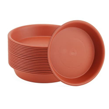 20 Pack 15 cm Red Plant Pot Saucers, Red Flower Pot Plant Drip Trays, Red Plastic Plant Pot Saucer Trays for Indoor and Outdoor Garden Plants Pot(6
