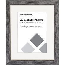 Photo Picture Frame 8 x 10, Dark Grey, Includes Mount for 7 x 5 Prints, Freestanding and Wall Mountable, 10x8" Picture Frames