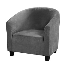 Velvet Tub Chair Slipcover, High Stretch Club Chair Covers Washable Armchair Sofa Couch Covers Slipcovers Furniture Protectors for Dining Living Room