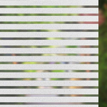 Window Film Privacy Self Adhesive Frosted Window Sticker Removable No Glue Film Stripe Vinyl Static Cling Door Glass Covering for Living Room Office