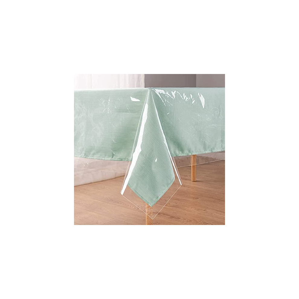 Newthinking Pvc Table Cloth, Wipe Clean Plastic Tablecloth Pvc Waterproof, 140X140cm Square Wipeable Table Cloth Protector For Kitchen Picnic Outdoor Indoor