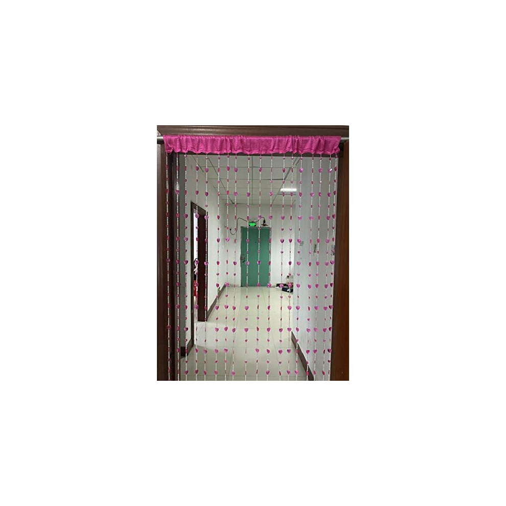 Acrylic Beaded Door Curtain Home DÃ©cor Tassel Room Divider Curtain (100cm by 195cm, Heart Rose)-image-OPC-PD77HNQ-NEW