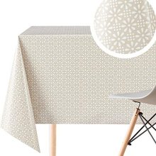 Wipe Clean Tablecloth - Rectangle 200x140cm | 78x55in For Rectangular Tables Up To 6 Seats - Hard-Wearing Wipeable Vinyl PVC Kitchen Table Cloth