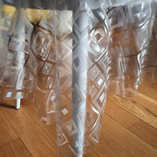 Round Oilcloth Clear PVC Wipe Clean Tablecloth 137cm 54"