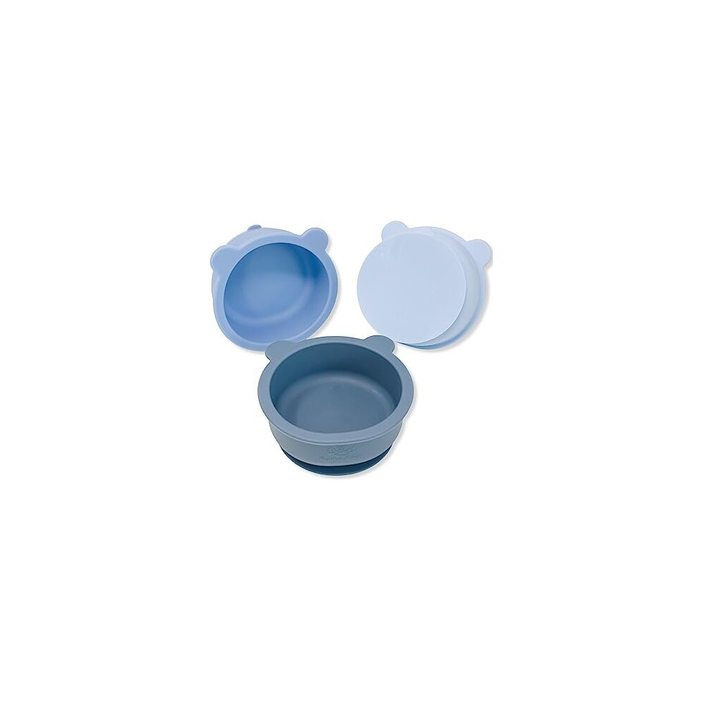 Bubba Bear Baby Bowls For Weaning | Suction Bowl For Self Feeding Babies | Stay Put Silicone Set For Toddler High Chair Tray | Toddlers Accessories Sets &