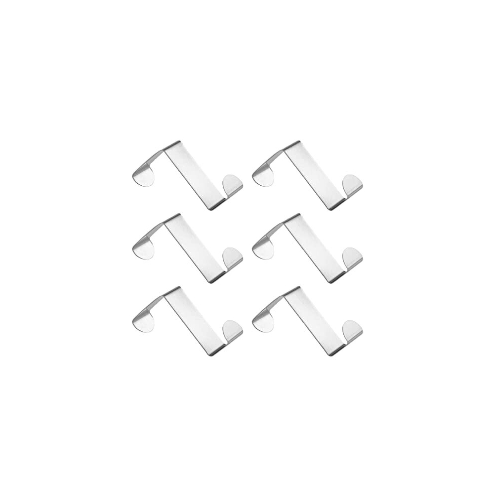 6 Pack Over Door Hooks, Over Door Coat Hooks for Bathroom, Over Door Hanger for Bedroom Home Closet Towel Hat Bag Jacket Wardrobe Hooks