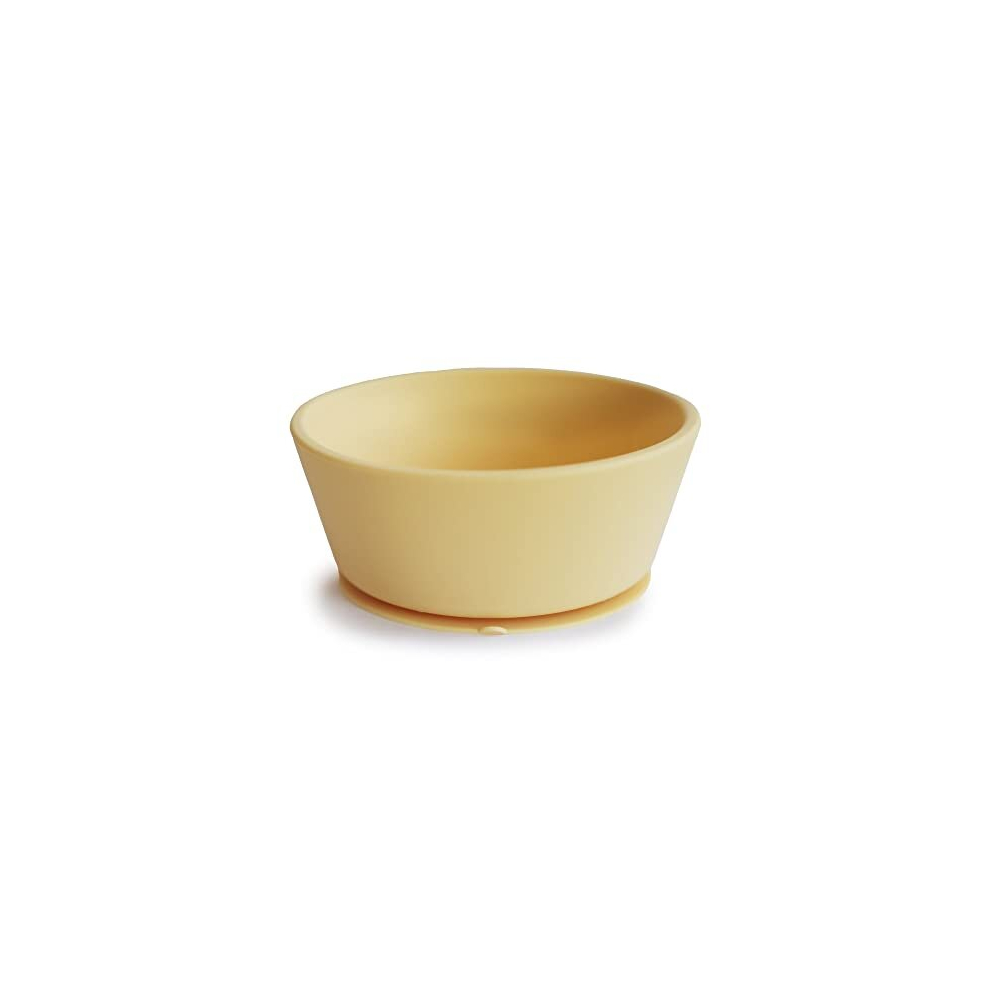 Silicone Suction Bowl | Non-Slip Silicone Suction Bowl For Babies & Toddlers | Material: Food Grade Silicone | Dishwasher & Microwave Safe (Pale Mushie