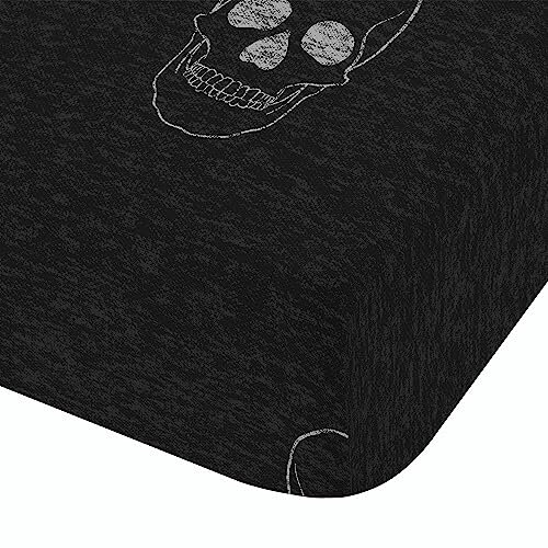 Catherine Lansfield Skulls Double Fitted Sheet Grey 1