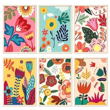 Paint by Numbers for Adults and Beginner, Painting by Number Kits On Canvas,Without Frame DIY Color Oil Painting Acrylic Paints,Home Wall Decor 6 Pack
