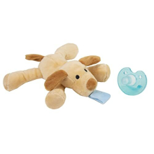 Dummy Pacifier Baby Soother, Dummies for Babies - Detachable Newborn Essentials - Portable Comforter Soothie - Stuffed Animal Plush Toy for 3-36