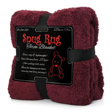 Special Edition Blankets Luxury Sherpa Fleece 127 x 178cm (50" x 70") Sofa Throw Blanket (Mulberry Red)