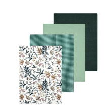 Sleepdown, Cotton, Green, 4 x Tea Towels (46cm x 65cm)