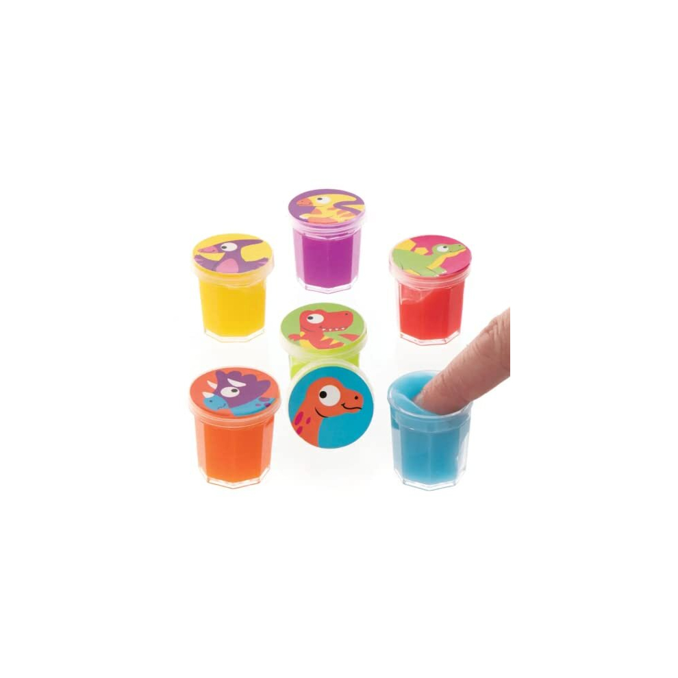 AX610 Dinosaur Slime Putty - Pack of 12, For Kids Party Bag Fillers, Pocket Money Toys, or Small Gifts,1.1 inches-image-OPC-PD77MDN-NEW