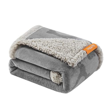 Waterproof Dog Blanket, Sherpa Fleece Pet Blanket for Miniature and Small Dogs, Cats, 101 x 73 cm, M, Machine Washable, Reversible Dog Couch Cover